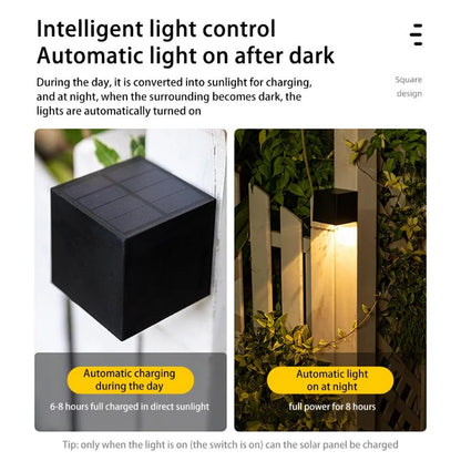 Outdoor LED Solar Wall Light: Perfect for Garden & Courtyard