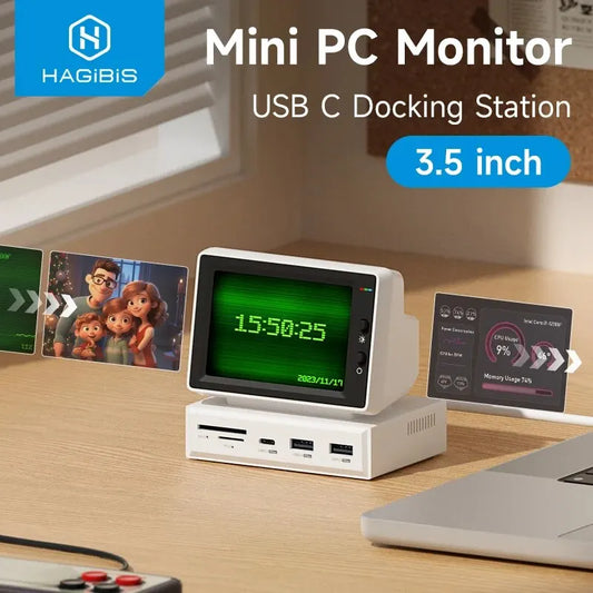 Mini 3.5" PC Display for PC & Laptop with USB-C Hub