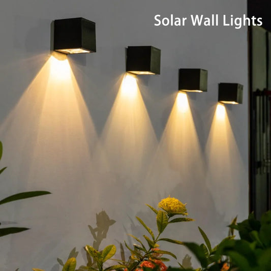 Outdoor LED Solar Wall Light: Perfect for Garden & Courtyard